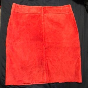Express Red Suede Skirt, Sz 9/10, excellent condition
